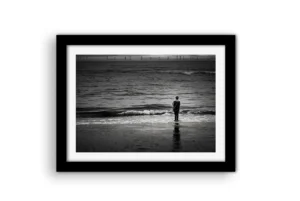 photo noir et blanc enfant plage solitude apaisante déco