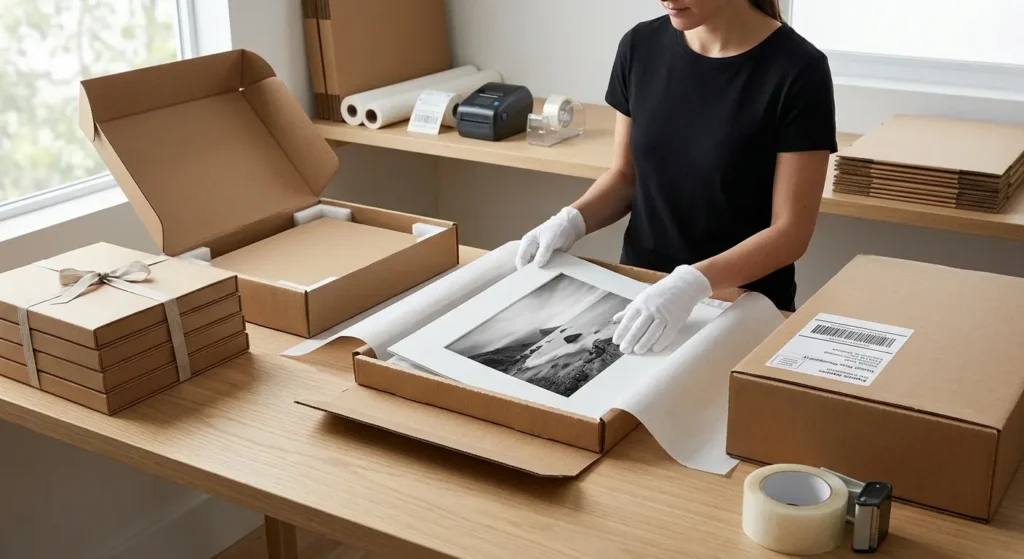 expédition des oeuvres avec des emballages renforcés