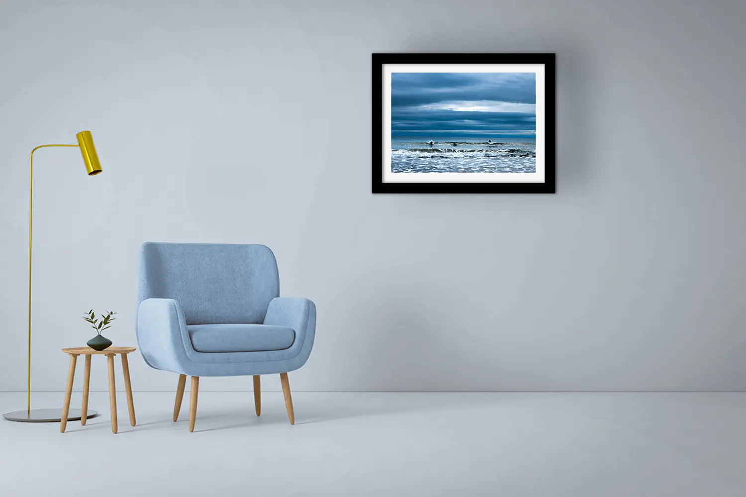 Photographie sports de glisse - 3 surfers sur la vague - Décoration murale coin lecture